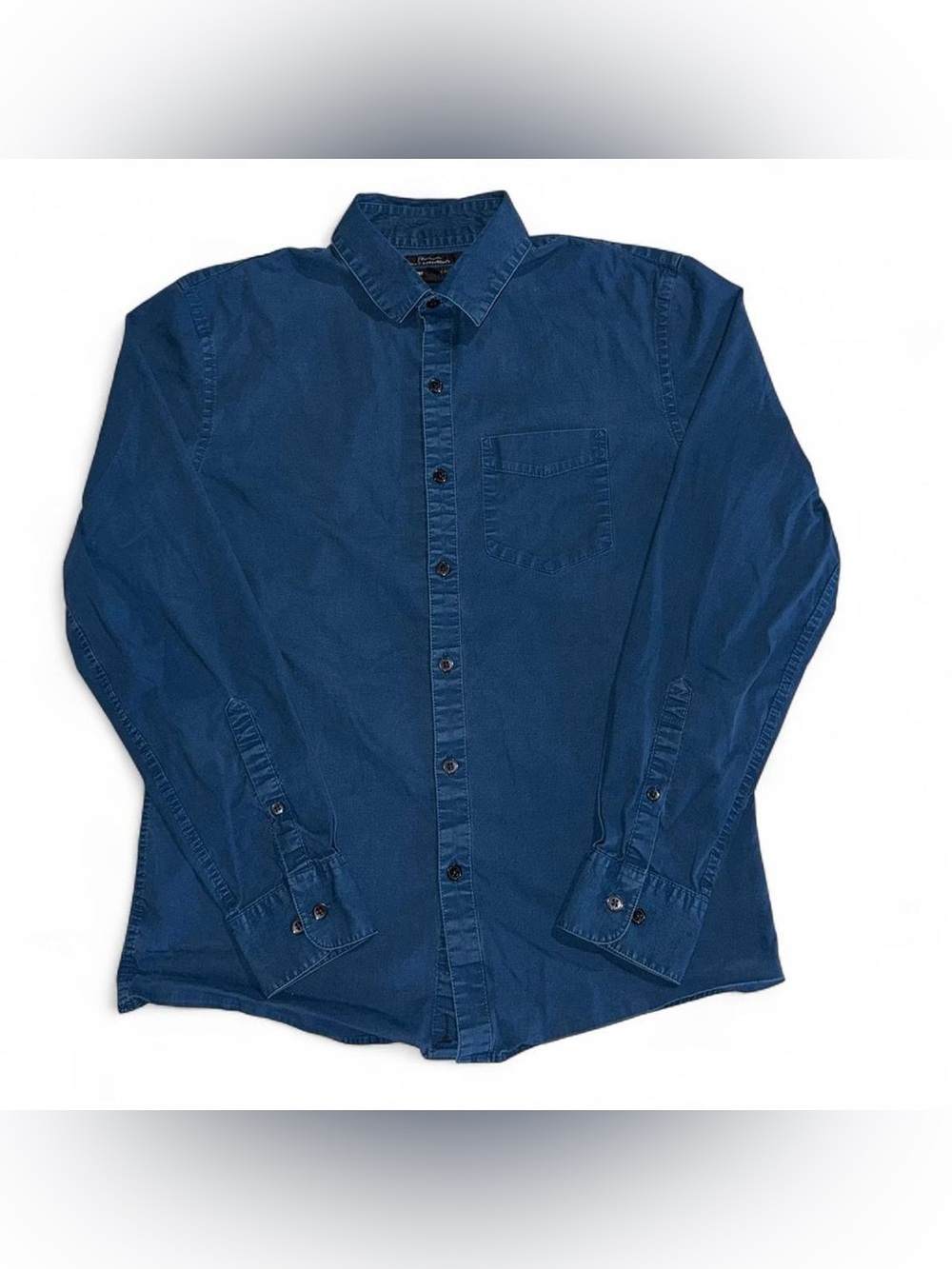 Marc Anthony Men's Navy Blue Button-Down Shirt